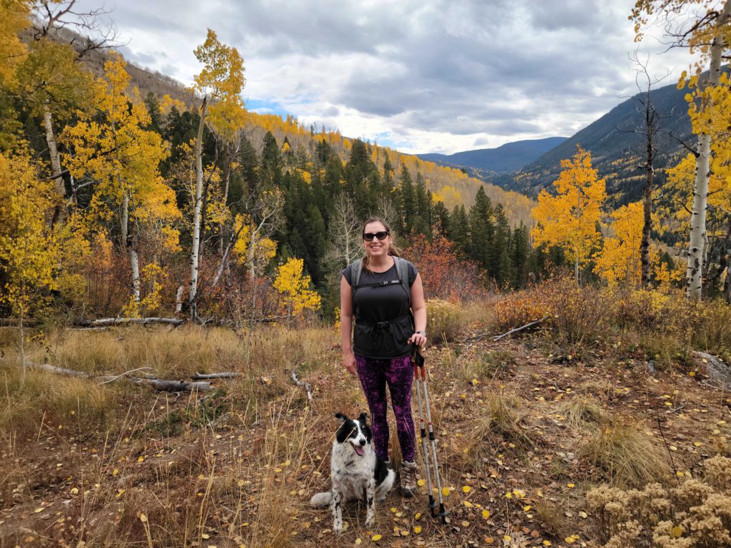 hiking with dog